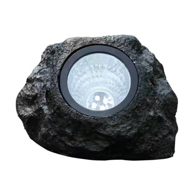 Outdoor LED Felsige Lampe 4 LED Solar Landschaft Stein Garten Rasenlicht